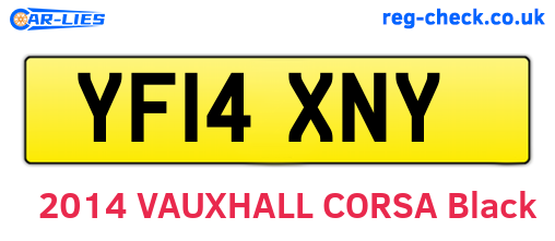 YF14XNY are the vehicle registration plates.