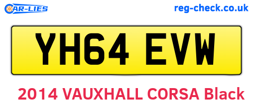 YH64EVW are the vehicle registration plates.