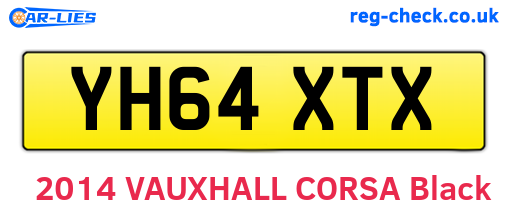 YH64XTX are the vehicle registration plates.