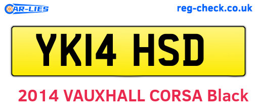 YK14HSD are the vehicle registration plates.