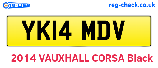 YK14MDV are the vehicle registration plates.