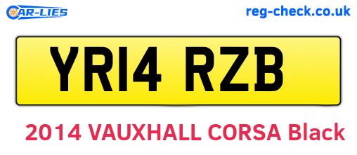 YR14RZB are the vehicle registration plates.