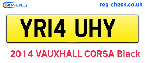YR14UHY are the vehicle registration plates.