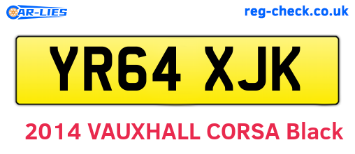 YR64XJK are the vehicle registration plates.