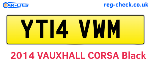 YT14VWM are the vehicle registration plates.