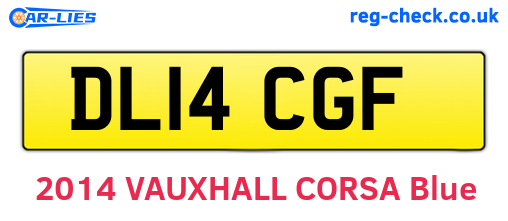 DL14CGF are the vehicle registration plates.