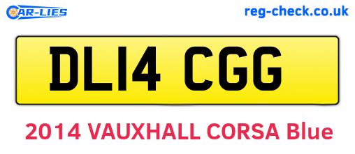 DL14CGG are the vehicle registration plates.