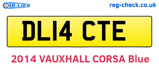 DL14CTE are the vehicle registration plates.