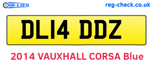 DL14DDZ are the vehicle registration plates.