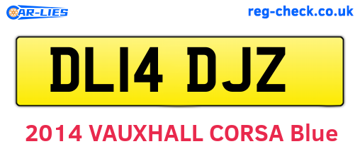 DL14DJZ are the vehicle registration plates.