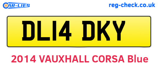 DL14DKY are the vehicle registration plates.