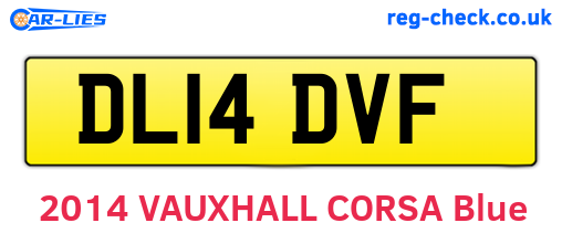DL14DVF are the vehicle registration plates.