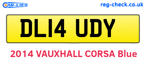 DL14UDY are the vehicle registration plates.