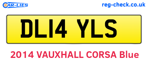 DL14YLS are the vehicle registration plates.