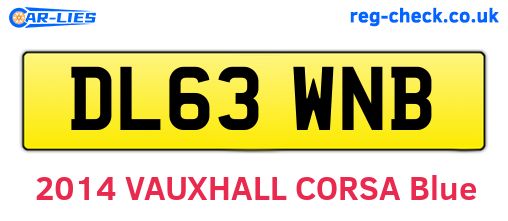 DL63WNB are the vehicle registration plates.