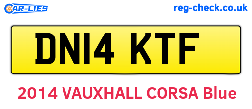 DN14KTF are the vehicle registration plates.