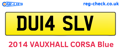DU14SLV are the vehicle registration plates.