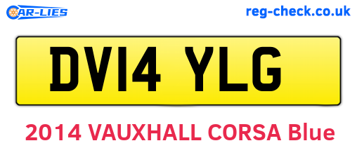 DV14YLG are the vehicle registration plates.