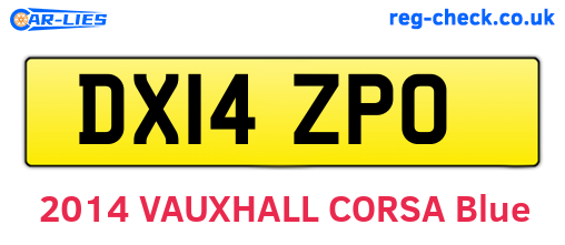 DX14ZPO are the vehicle registration plates.