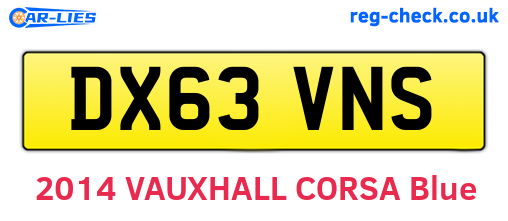 DX63VNS are the vehicle registration plates.