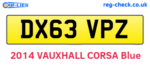 DX63VPZ are the vehicle registration plates.