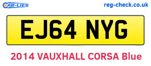 EJ64NYG are the vehicle registration plates.