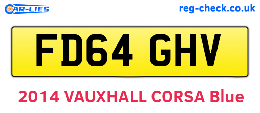 FD64GHV are the vehicle registration plates.