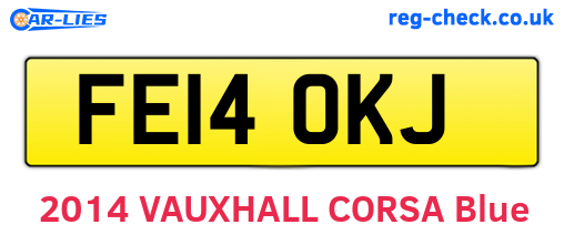 FE14OKJ are the vehicle registration plates.