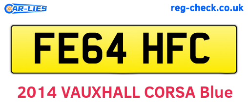 FE64HFC are the vehicle registration plates.