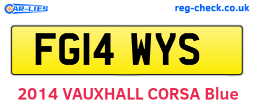 FG14WYS are the vehicle registration plates.