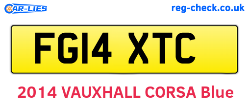 FG14XTC are the vehicle registration plates.