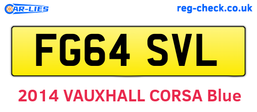 FG64SVL are the vehicle registration plates.