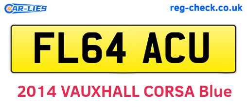 FL64ACU are the vehicle registration plates.