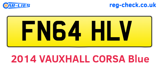 FN64HLV are the vehicle registration plates.