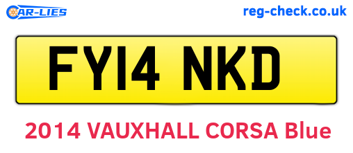 FY14NKD are the vehicle registration plates.