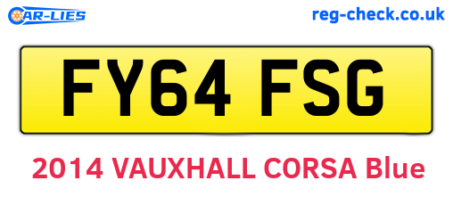 FY64FSG are the vehicle registration plates.