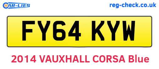 FY64KYW are the vehicle registration plates.