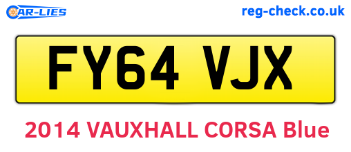 FY64VJX are the vehicle registration plates.