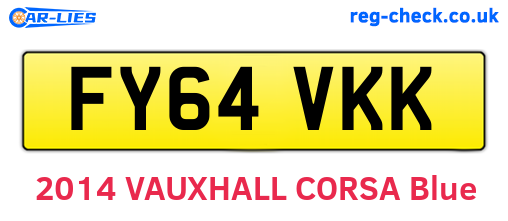 FY64VKK are the vehicle registration plates.