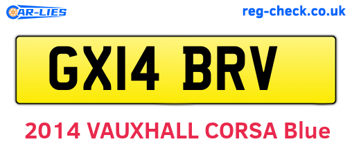 GX14BRV are the vehicle registration plates.