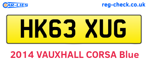 HK63XUG are the vehicle registration plates.