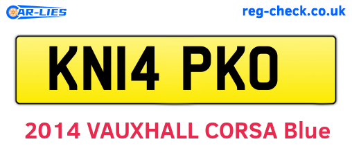 KN14PKO are the vehicle registration plates.