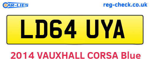 LD64UYA are the vehicle registration plates.