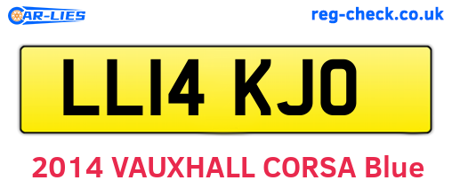 LL14KJO are the vehicle registration plates.