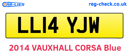 LL14YJW are the vehicle registration plates.