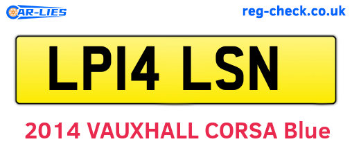 LP14LSN are the vehicle registration plates.