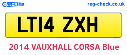 LT14ZXH are the vehicle registration plates.