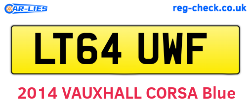 LT64UWF are the vehicle registration plates.