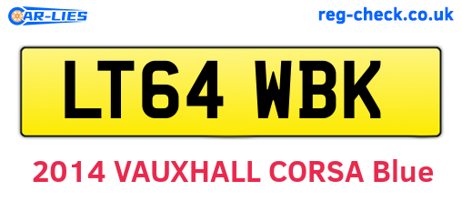 LT64WBK are the vehicle registration plates.