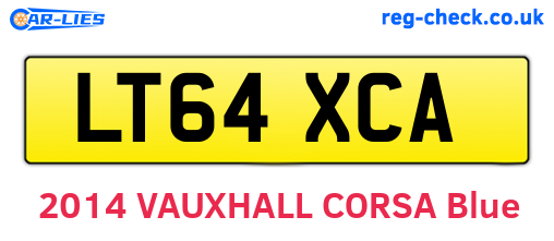 LT64XCA are the vehicle registration plates.
